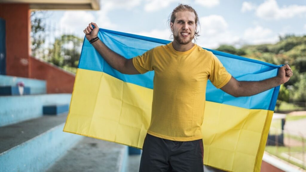 Canadian Visa Expert - Canadian man with Ukranian Flag